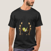 ハンモクールックで冷える女性のカエル Tシャツ (正面)