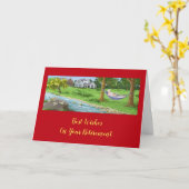 ハンモックでのんびり読書する引退生活が最高ですように カード (黄色い花)