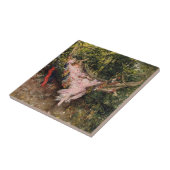 ハンモックで休む女性(byジョバンニ・ボルディーニ) タイル (側面)