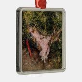 ハンモックで休む女性(byジョバンニ・ボルディーニ) メタルオーナメント (右)
