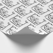 ハンモックで幸福な退職者 ラッピングペーパー (角)