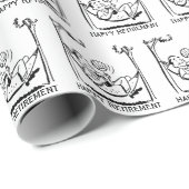 ハンモックで幸福な退職者 ラッピングペーパー (ロールコーナー)