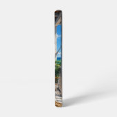 ハンモックとターコイズブルーの海のある海岸のベランダ SAMSUNG GALAXYケース (左側面)