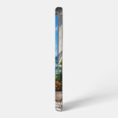 ハンモックとターコイズブルーの海のある海岸のベランダ SAMSUNG GALAXYケース (左側面)