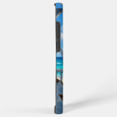 ハンモックとターコイズブルーの海のある海岸のベランダ SAMSUNG GALAXYケース (右側面)