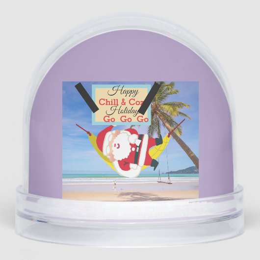 ハンモックとヤシの木を凍らせるサンタ (正面)