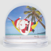 ハンモックとヤシの木を凍らせるサンタ (裏面)