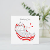 ハンモックにハートのキティキャットを思い出して カード (スタンド正面)