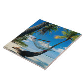 ハンモックのあるヤシの木、熱帯の風景。 タイル (側面)