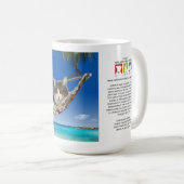 ハンモックのカリブのな猫の15ozマグのコーデュロイ コーヒーマグカップ (正面右)