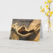 ハンモックのカワウソ カード (黄色い花)