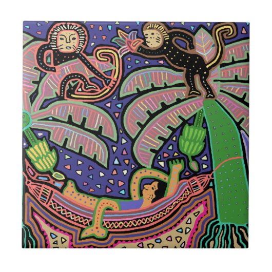 ハンモックのトロピカルマン タイル (正面)