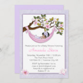 ハンモックのベビーシャワーの招待状-アフリカ系アメリカ人 招待状 (正面/裏面)