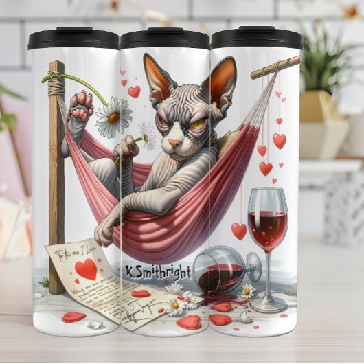 ハンモックの不毛な猫 タンブラー