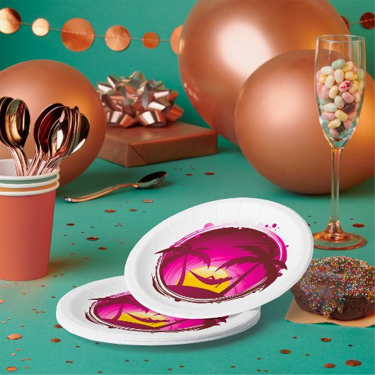 ハンモックの女性 ペーパープレート