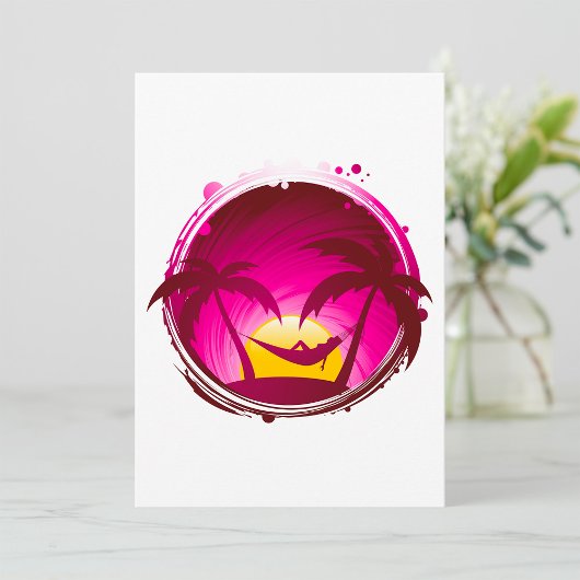 ハンモックの女性 招待状