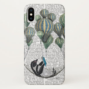 ハンモックの気球のペンギン iPhone X ケース