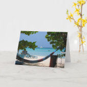 ハンモックの退職 カード (黄色い花)