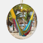 ハンモックのCozumelカラフルなマヤのメキシコのオーナメント セラミックオーナメント (左)