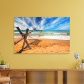 ハンモックオンアトロピカルビーチリゾート |タイ キャンバスプリント (インサイチュ (リビング))