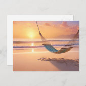 ハンモックオンビーチアットサンセット ポストカード (正面/裏面)