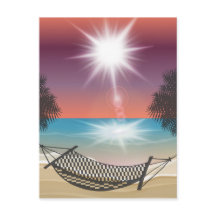 ハンモックオンビーチサニースカイゼン