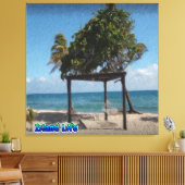 ハンモックオンビーチ キャンバスプリント (インサイチュ (リビング))