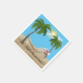 ハンモックナプキン付き熱帯クリスマスサンドマン スタンダードカクテルナプキン (角)