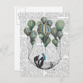 ハンモックバルーンにペンギン ポストカード (正面/裏面)