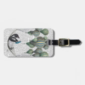 ハンモックバルーンにペンギン ラゲッジタグ (正面横)