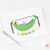 ハンモックパパ 楕円形シール (封筒)