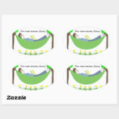 ハンモックパパ 楕円形シール (シート)