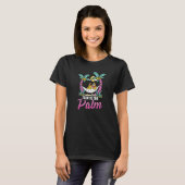 ハンモックビーチの猿がヤシの木に話しかける Tシャツ (正面フル)