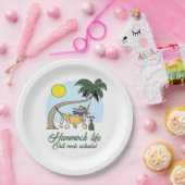 ハンモックライフチルモードアクティブおもしろい漫画 ペーパープレート (パーティー)