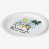 ハンモックライフチルモードアクティブおもしろい漫画 ペーパープレート (アングル)