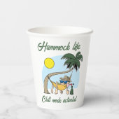 ハンモックライフチルモードアクティブおもしろい漫画 紙コップ (裏面)