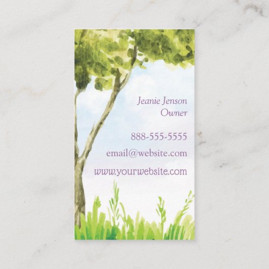 ハンモック自然くつろぎ名刺 名刺 (裏面)