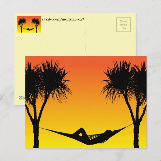 ハンモック葉書 ポストカード (正面/裏面)