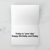 **ハンモック***の男リラックスとあなたの楽しむ誕生日 カード (内部)