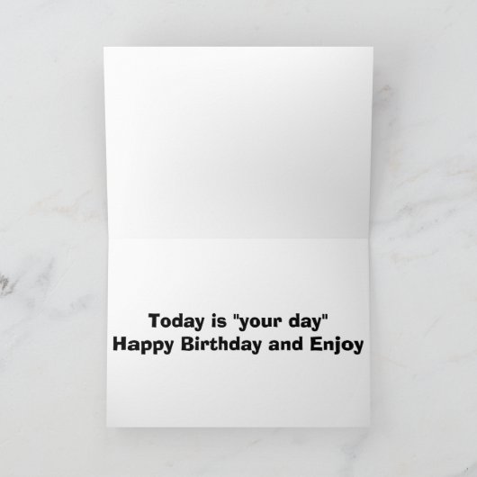 **ハンモック***の男リラックスとあなたの楽しむ誕生日 カード (内部)