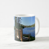 ハンモック、ベンチ、mountain湖のマグ コーヒーマグカップ (正面右)