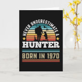 ハン生まれタ1971年50誕生日狩り犬ギフト カード (黄色い花)