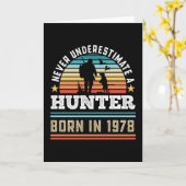 ハン生まれタ1979 50誕生日狩り犬ギフト カード (黄色い花)