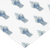 ハン色彩の鮮やかドブルーとホワイトジンジャーのジャーテーブルクロス テーブルクロス (アングル)