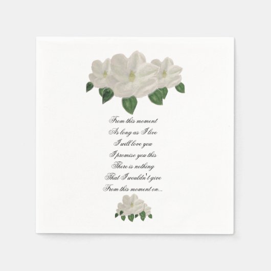 ハン色彩の鮮やかド・マグノリア結婚ス スタンダードカクテルナプキン (正面)