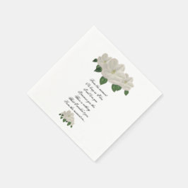 ハン色彩の鮮やかド・マグノリア結婚ス スタンダードカクテルナプキン