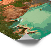 ハヴァスパイインディアン予約アリゾナムーニー滝 ポスター (角)