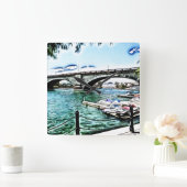 ハヴァス湖都市、アリゾナのロンドン橋 スクエア壁時計 (ホーム)