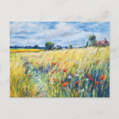ハヴェル川のワイルドフラワーフィールドズ ポストカード (正面)