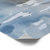 ハヴェル・ハヴェルランドの水彩の雪のバンク ポスター (角)